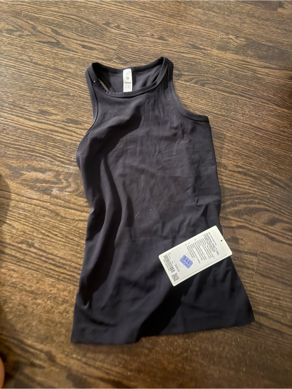 lululemon athletica Black Ribbed High-Neck Tank